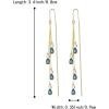 imageBriLove Sparkly Bling Rhinestone Teardrop Dangling Drop Hook Earrings for Women Prom Party Jewelry GiftsBlue Zircon GoldTone
