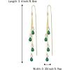 imageBriLove Sparkly Bling Rhinestone Teardrop Dangling Drop Hook Earrings for Women Prom Party Jewelry GiftsEmerald Color GoldTone