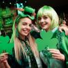imageBriLove St Patricks Day Earrings Dangling Beaded Green Shamrock Layered Fringe Thread Chandelier Crystal Dangle Tassel Earring for Women Emerald Color