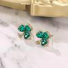 imageBriLove St Patricks Day Green Stunning Cute Shamrock Studs Earrings for Women Holiday Jewelry Gift