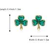 imageBriLove St Patricks Day Green Stunning Cute Shamrock Studs Earrings for Women Holiday Jewelry Gift