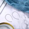 imageBriLove Tiny Pull Through Earrings Small Threader 925 Sterling Silver Hypoallergenic Minimalist Drop for Women Trendy Everyday WearClear