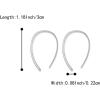 imageBriLove Tiny Pull Through Earrings Small Threader 925 Sterling Silver Hypoallergenic Minimalist Drop for Women Trendy Everyday WearClear