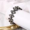 imageBriLove Wedding Bridal Crystal Rhinestone Multi Teardrop Bracelet for Women Party PromGrey BlackTone