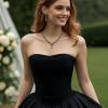 imageBriLove Wedding Bridal Jewelry Set CZ Crystal Leaf Vine Floral Scroll Teardrop VNecklace Pierced Earrings Set for Women BridesmaidClear