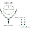 imageBriLove Wedding Bridal Jewelry Set CZ Crystal Leaf Vine Floral Scroll Teardrop VNecklace Pierced Earrings Set for Women BridesmaidEmerald Color