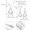 imageBriLove Women 925 Sterling Silver CZ AAA Freshwater Cultured Pearl Necklace Earrings Set Sterlingsilver Cubic Zirconia Freshwater Cultured Pearl