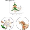 imageBriLove Womens Christmas Tree Snowflake Brooch Xmas Cubic Zirconia Pearl Enamel Pin Costume Gift Brown GoldTone