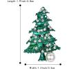 imageBriLove Womens Rhinestone Beaded Simulated Pearl Christmas Tree Star Trumpet Layers Brooch Pin for PartyClear SilverTone