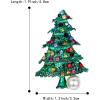 imageBriLove Womens Rhinestone Beaded Simulated Pearl Christmas Tree Star Trumpet Layers Brooch Pin for PartyMulticolor SilverTone
