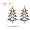 imageBrilove Womens Christmas Tree Earrings Xmas Star Marquise Rhinestone Crystal Dangle EarringMulticolor GoldTone