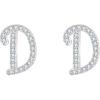 imageBriLove 925 Sterling Silver Cubic Zirconia Alphabet Initial Stud Earrings Jewelry Gifts for Women Valentines DayD