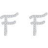 imageBriLove 925 Sterling Silver Cubic Zirconia Alphabet Initial Stud Earrings Jewelry Gifts for Women Valentines DayF