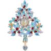 imageBriLove Merry Christmas Tree Brooch Xmas Leaf Flower Rhinestone Heart Decorative Gift for Women Party Prom