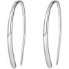 imageBriLove Tiny Pull Through Earrings Small Threader 925 Sterling Silver Hypoallergenic Minimalist Drop for Women Trendy Everyday WearClear