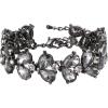 imageBriLove Wedding Bridal Crystal Rhinestone Multi Teardrop Bracelet for Women Party PromGrey BlackTone
