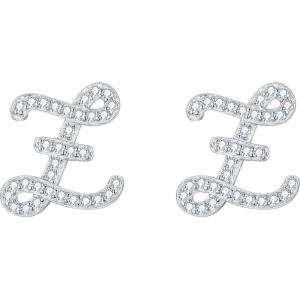 imageBriLove 925 Sterling Silver Cubic Zirconia Alphabet Initial Stud Earrings Jewelry Gifts for Women Valentines DayZ