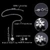 imageBriLove 925 Sterling Silver Snowflake Jewelry Set for Women Pendant Necklace Stud Earrings Gift for Christmas