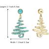 imageBriLove Christmas Earrings Sparkling Lightning Xmas Star Crystal Dangle for Women Party Prom AccessoriesBlue Topaz GoldTone