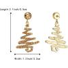 imageBriLove Christmas Earrings Sparkling Lightning Xmas Star Crystal Dangle for Women Party Prom AccessoriesChampagne GoldTone