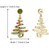 imageBriLove Christmas Earrings Sparkling Lightning Xmas Star Crystal Dangle for Women Party Prom AccessoriesMulticolor GoldTone