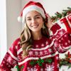 imageBriLove Christmas Earrings Sparkling Lightning Xmas Star Crystal Dangle for Women Party Prom AccessoriesMulticolor GoldTone