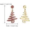 imageBriLove Christmas Earrings Sparkling Lightning Xmas Star Crystal Dangle for Women Party Prom AccessoriesPurple GoldTone
