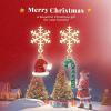 imageBriLove Christmas Earrings Sparkling Snowflake Red Santa Claus Bell Hat Green Xmas Cane Dangle Jewelry for Women Party