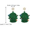 imageBriLove Christmas Tassel Earrings Collour Bell Snowflake Dangle Earring for Women Party Prom Holiday Emerald Color GoldTone