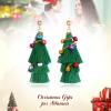 imageBriLove Christmas Tassel Earrings Collour Bell Winding Dangle for Women Party Holiday Jewelry Gift