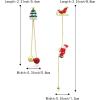 imageBriLove Christmas Threader Tassel Earrings for Women Lovely Cute Santa Claus Enamel Hook Dangle Jewelry Red Green GoldToned