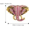 imageBriLove Fashion Stunning Crystal Rhinestone Animal Elephant Head Brooch Pins for Women Party Prom
