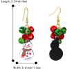 imageBriLove Jingle Bell Snowman Earrings for Women Lovely Cute Enamel Hook Dangle Earring Multicolor GoldToned