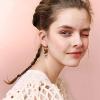 imageBriLove Jingle Bell Snowman Earrings for Women Lovely Cute Enamel Hook Dangle Earring Multicolor GoldToned