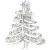 imageBriLove Merry Christmas Tree Brooch Pin Xmas Star Rhinestone Decorative Gift for Women Multicolor SilverTone