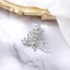 imageBriLove Merry Christmas Tree Brooch Pin Xmas Star Rhinestone Decorative Gift for Women Multicolor SilverTone