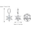 imageBriLove Snowflake Earrings Cubic Zirconia Huggie Hoop Detachable Dangle Earring Jewelry Gift for Women
