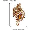 imageBriLove Stunning Elegant Crystal Rhinestone Teardrop Marquise Bouquet Brooch Pin for WomenChampagne GoldTone