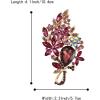 imageBriLove Stunning Elegant Crystal Rhinestone Teardrop Marquise Bouquet Brooch Pin for WomenDeep Amethyst Color GoldTone