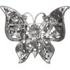 imageBriLove Vintage Butterfly Brooch Pin for Women Fashion Marquise Crystals Rhinestones BroochesBlack BlackTone