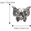 imageBriLove Vintage Butterfly Brooch Pin for Women Fashion Marquise Crystals Rhinestones BroochesBlack BlackTone