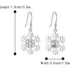 imageBriLove Winter Snowflake Earrings for Women CZ Elegant Hook Dangle Jewelry Clear SilverTone