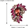 imageBriLove Women s Elegant Stunning Crystal Rhinestone Marquise Leaf Oval Bouquet Brooch Pin for Party PromPurple AntiqueGoldtone