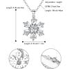 imageBriLove Womens 925 Sterling Silver Cubic Zirconia Snowflake Pendant Necklace Clear