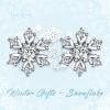 imageBriLove Womens 925 Sterling Silver Cubic Zirconia Snowflake Stud Earrings Clear