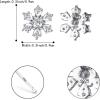 imageBriLove Womens 925 Sterling Silver Cubic Zirconia Snowflake Stud Earrings Clear