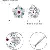 imageBriLove Womens 925 Sterling Silver Snowflake CZ Stud Earrings Winter Flower Jewelry Gift