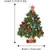 imageBriLove Womens Christmas Tree Brooch Xmas Crystal Pin Costume GiftGoldTone