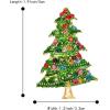 imageBriLove Womens Christmas Tree Rhinestone Beaded Star Trumpet Five Layers Brooch Pin for Party Multicolor GoldToned
