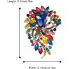 imageBriLove Womens Crystal Rhinestone Teardrop Marquise Cluster Flower Statement Brooches Pins for Wedding Party PromMulticolor GoldTone